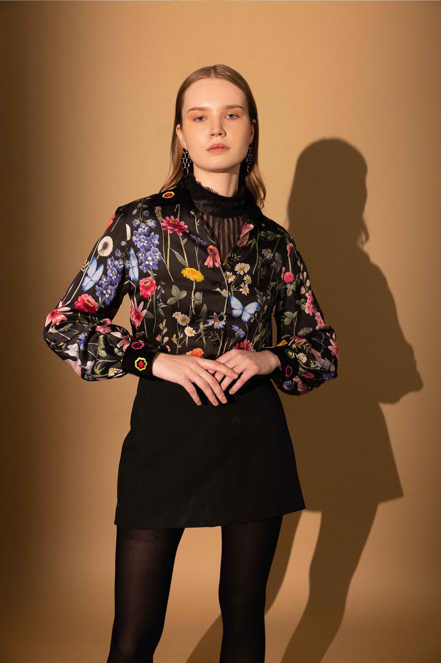 BLACK BLOSSOM SHIRT
