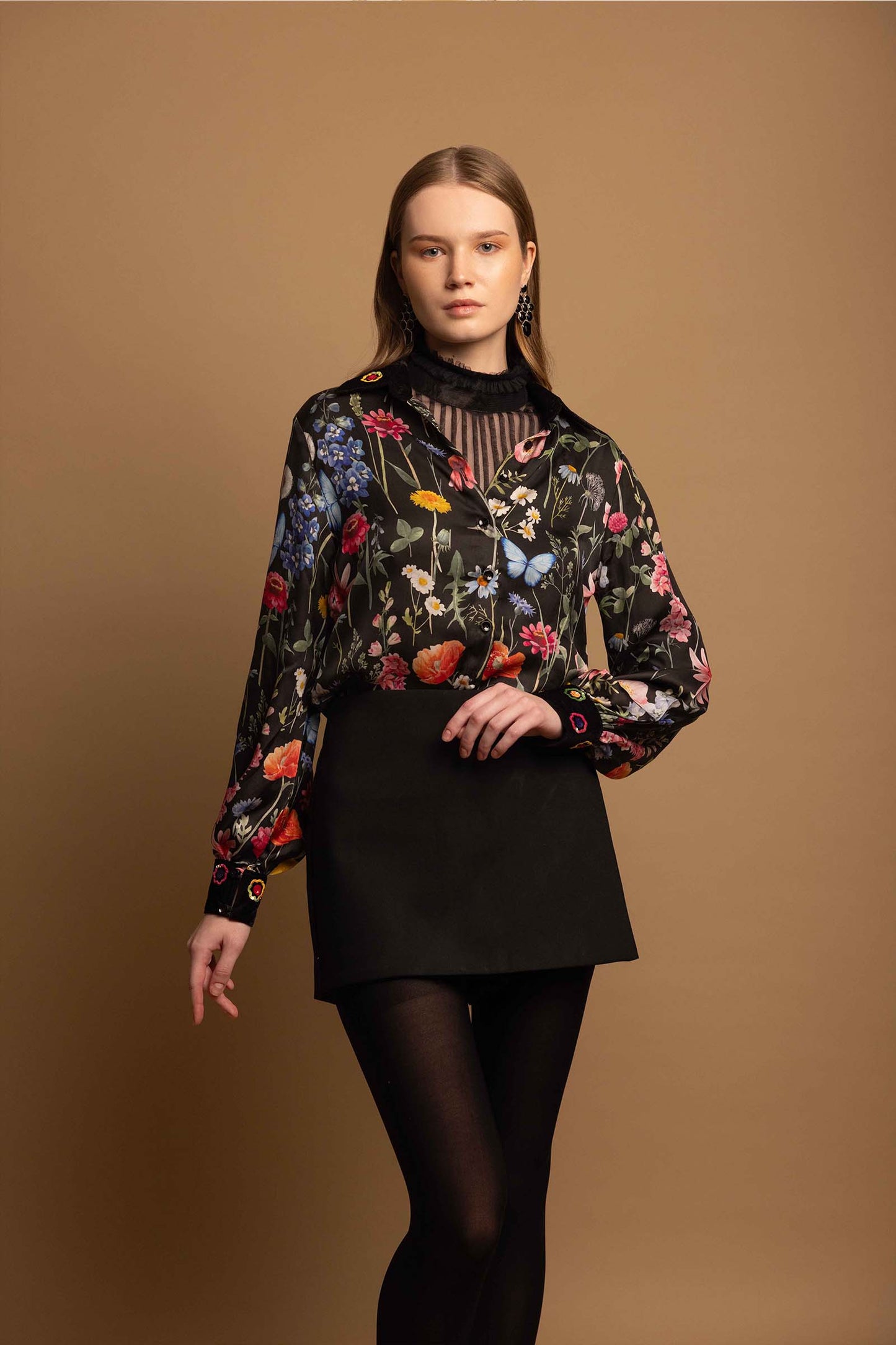 BLACK BLOSSOM SHIRT