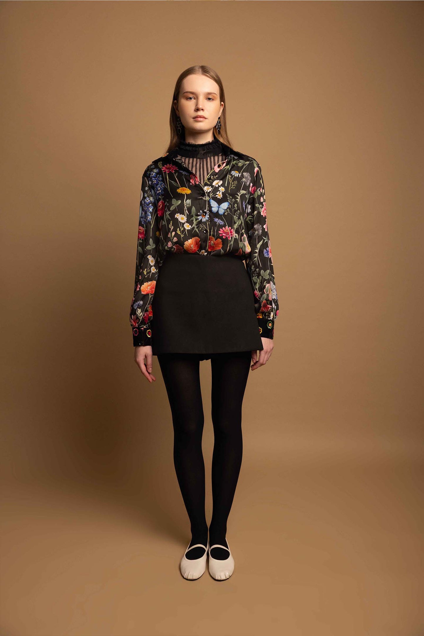 BLACK BLOSSOM SHIRT