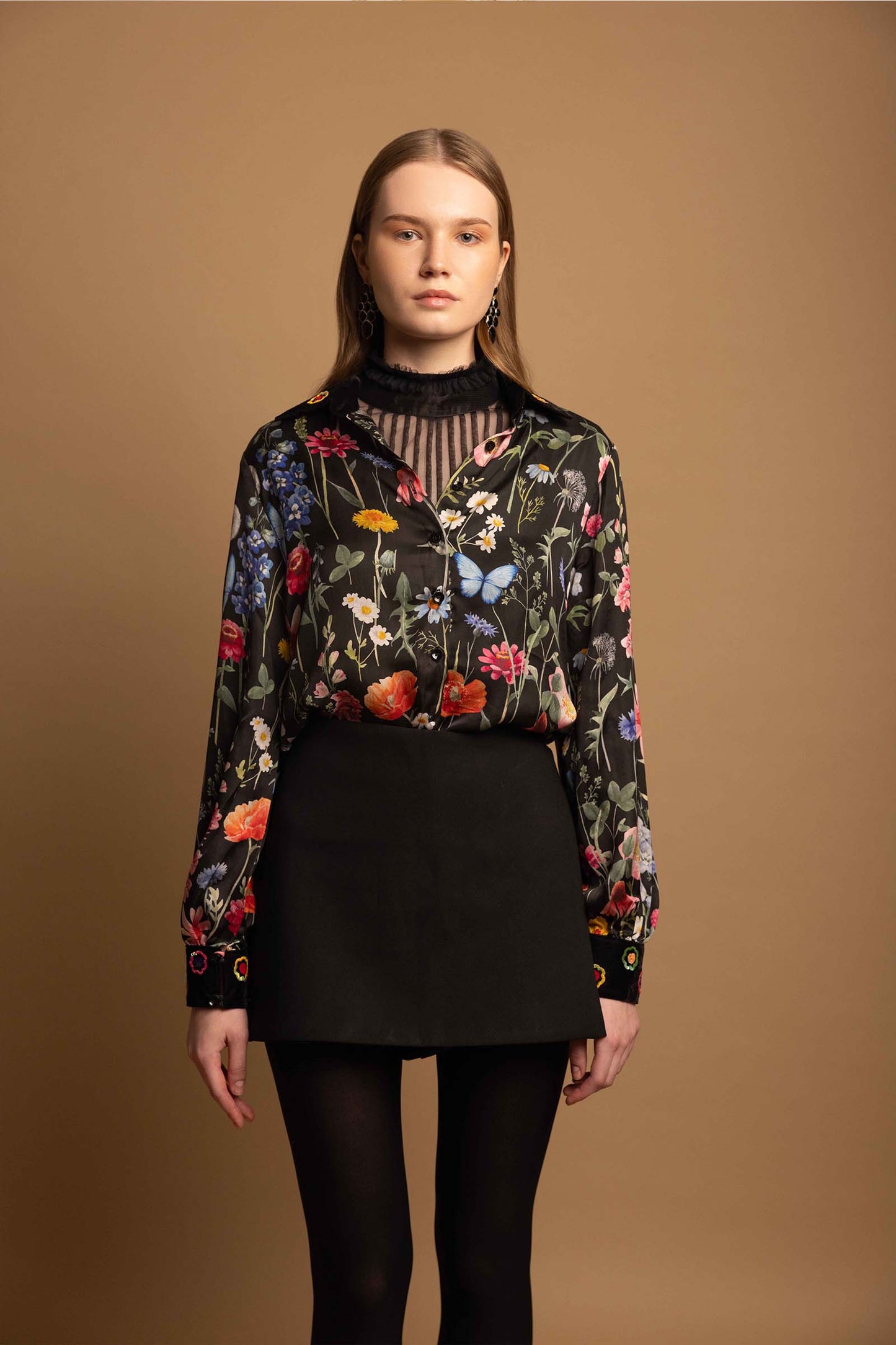 BLACK BLOSSOM SHIRT