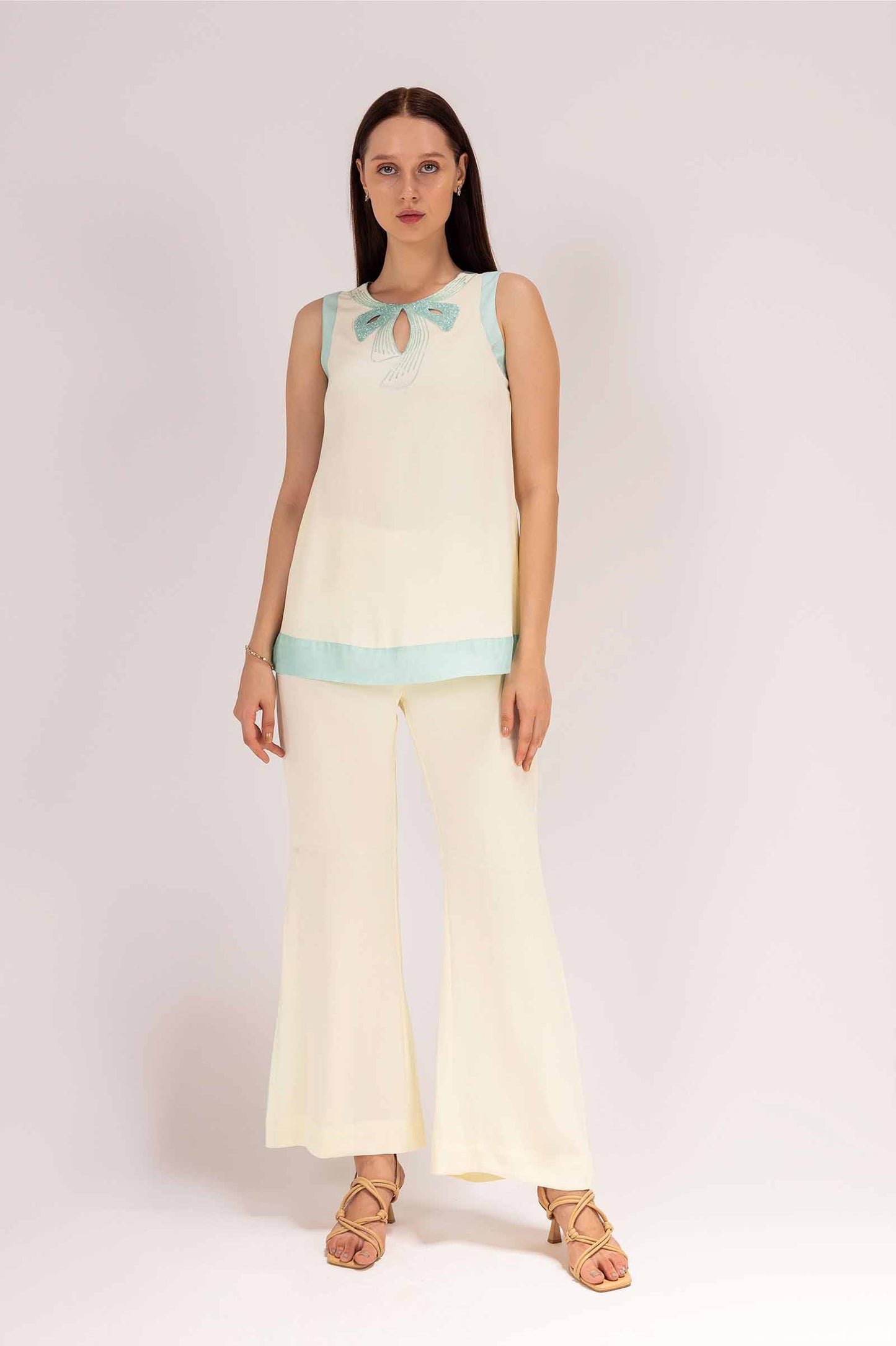 Iris Signature Hand Embellished Bow Tunic Set