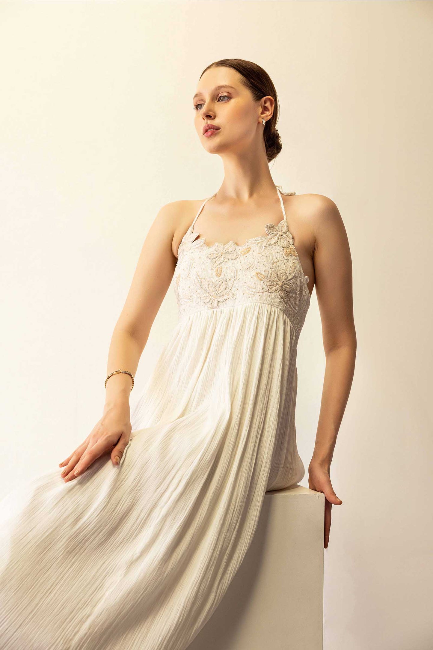 WHITE SCARLET GOWN