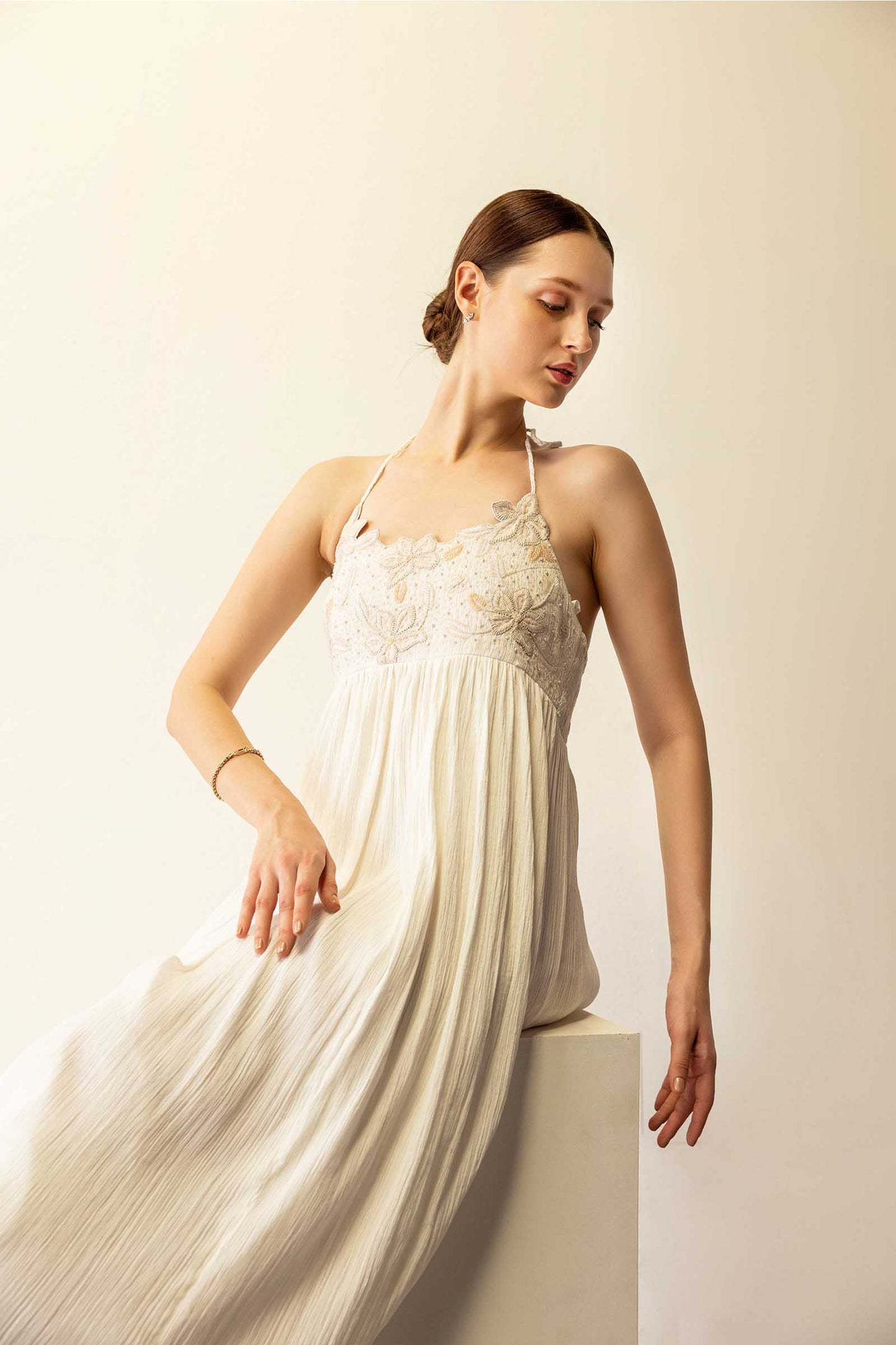 WHITE SCARLET GOWN