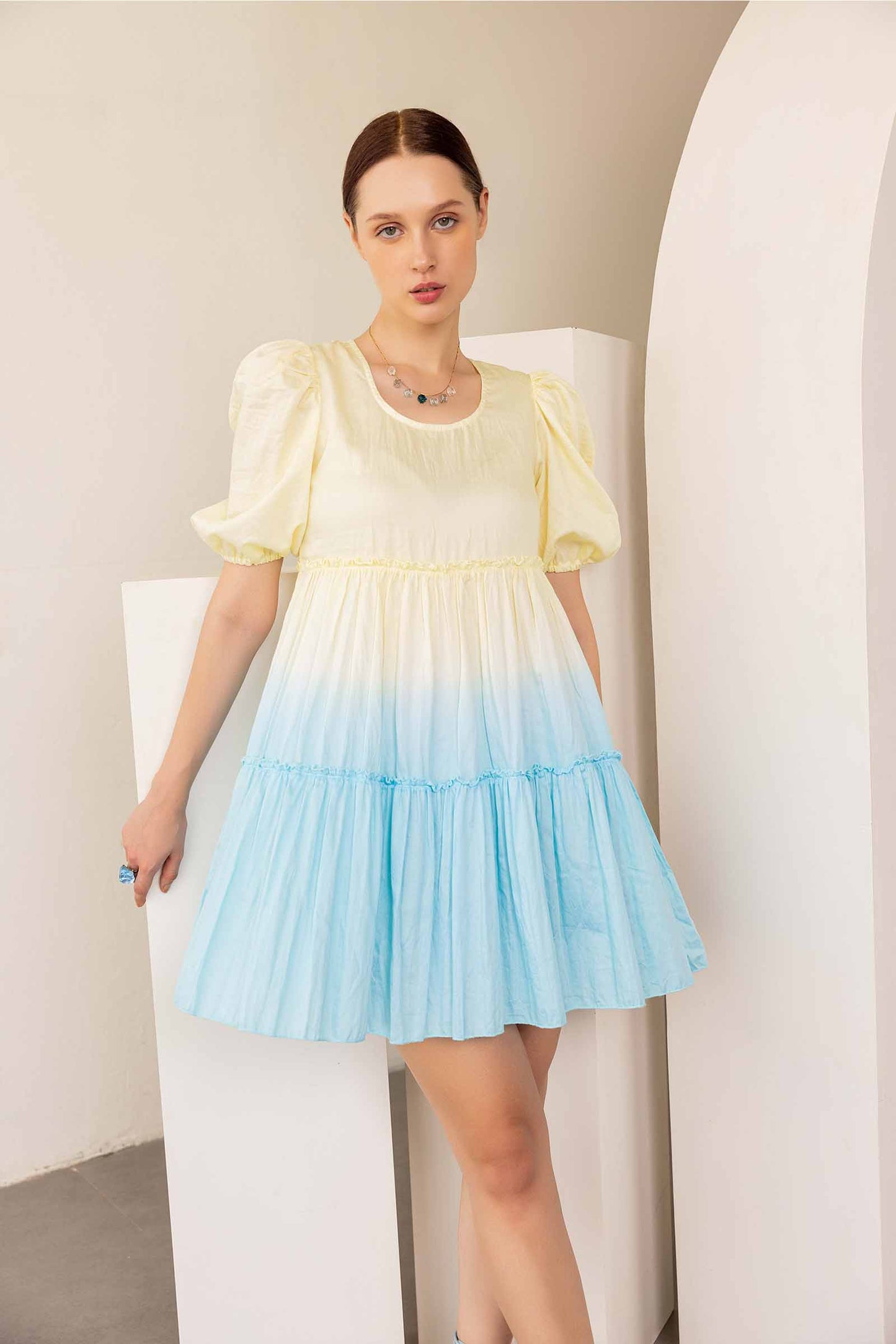 Iris Shaded Mini Tier Dress