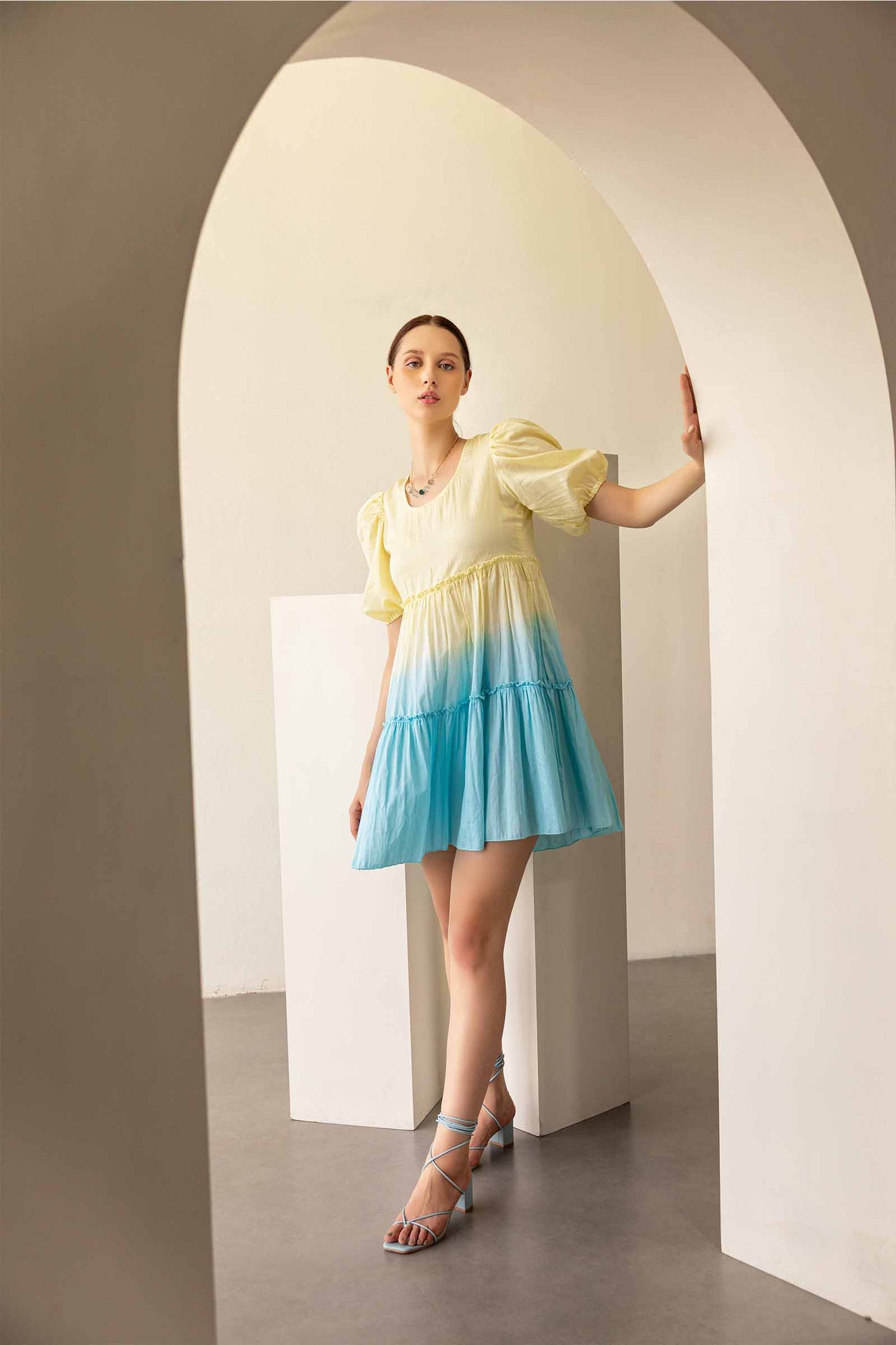 Iris Shaded Mini Tier Dress