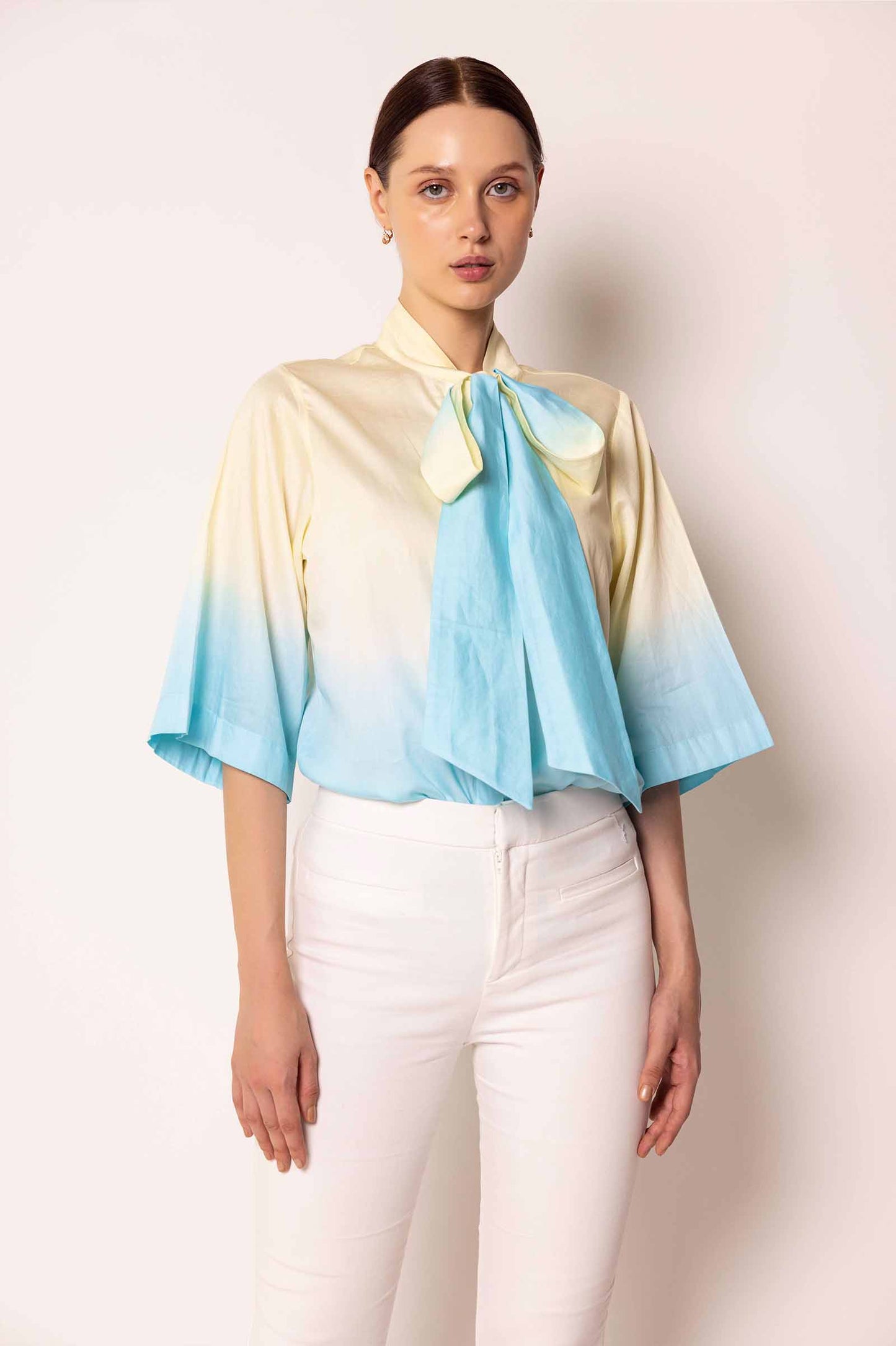 Iris Water Shaded Bow Shirt