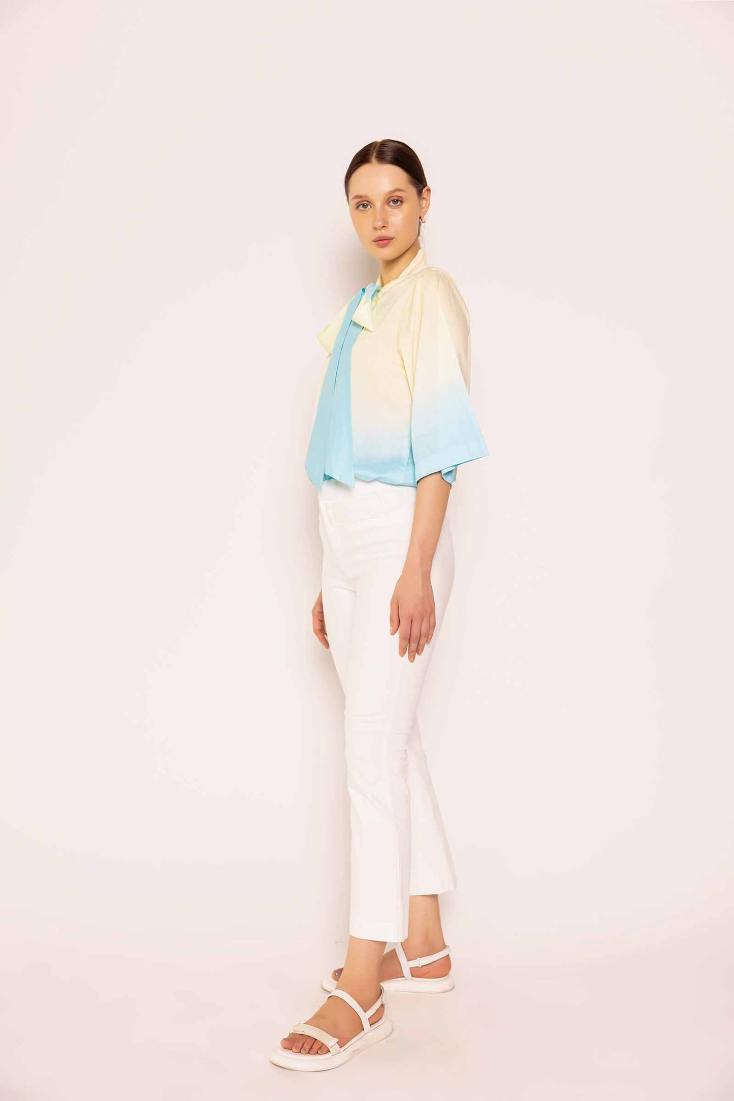 Iris Water Shaded Bow Shirt