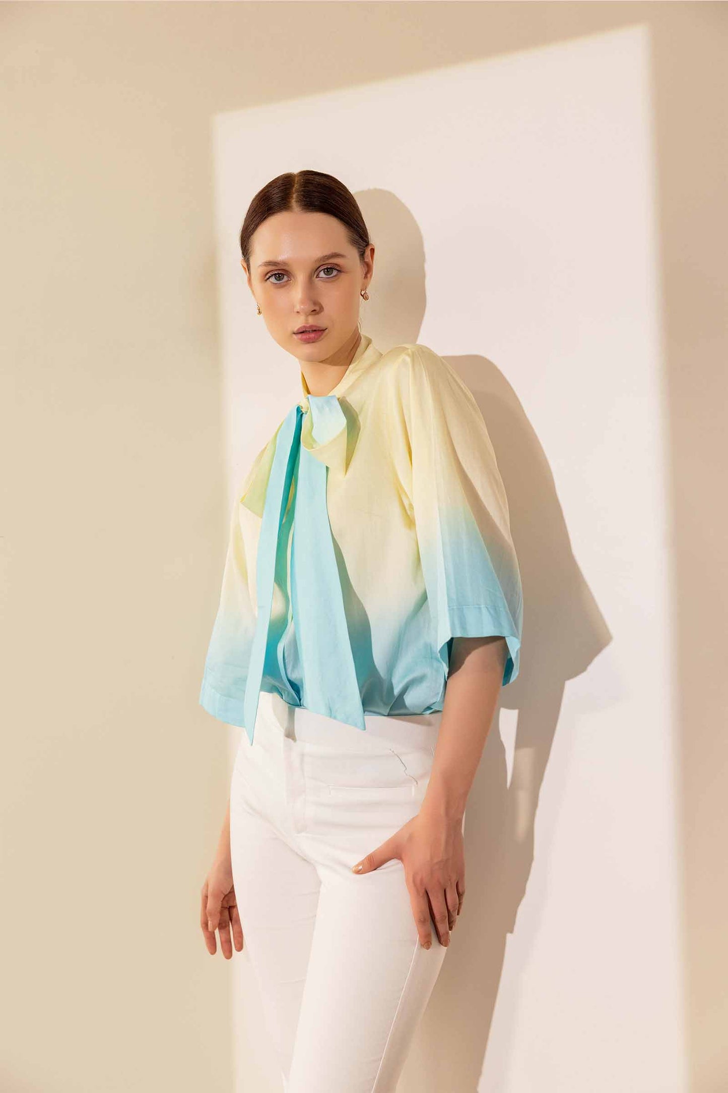 Iris Water Shaded Bow Shirt