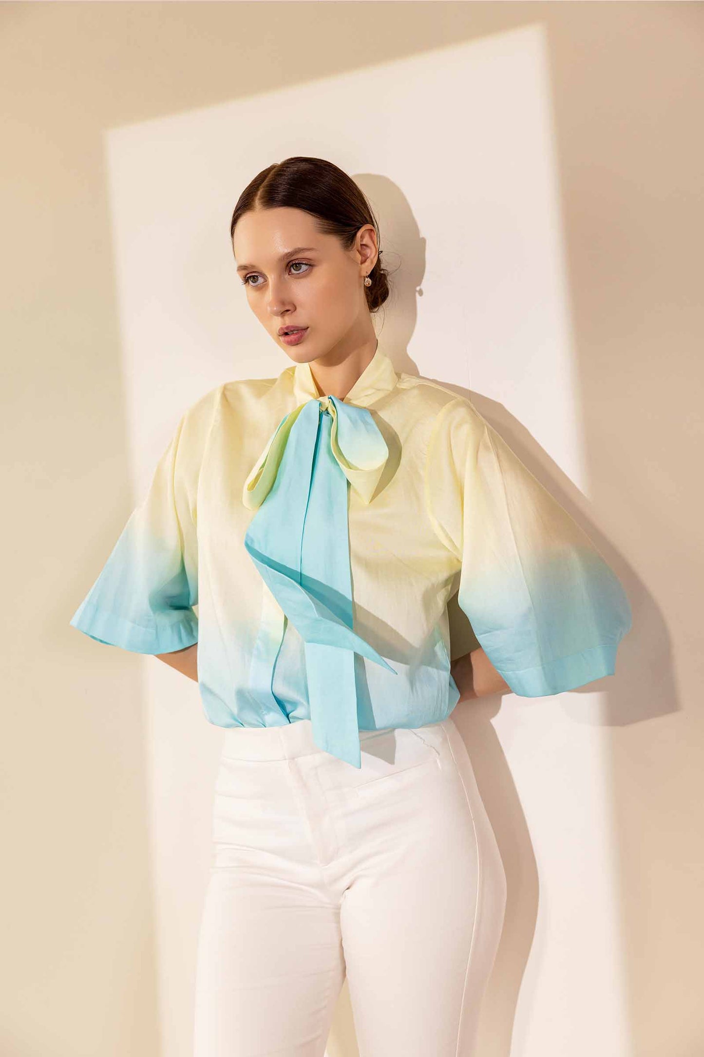 Iris Water Shaded Bow Shirt