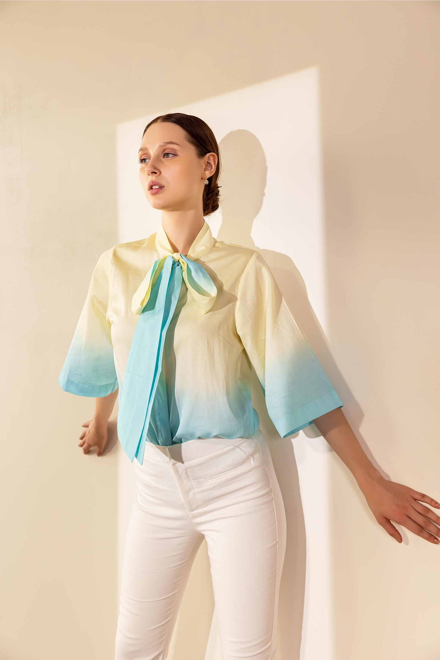 Iris Water Shaded Bow Shirt