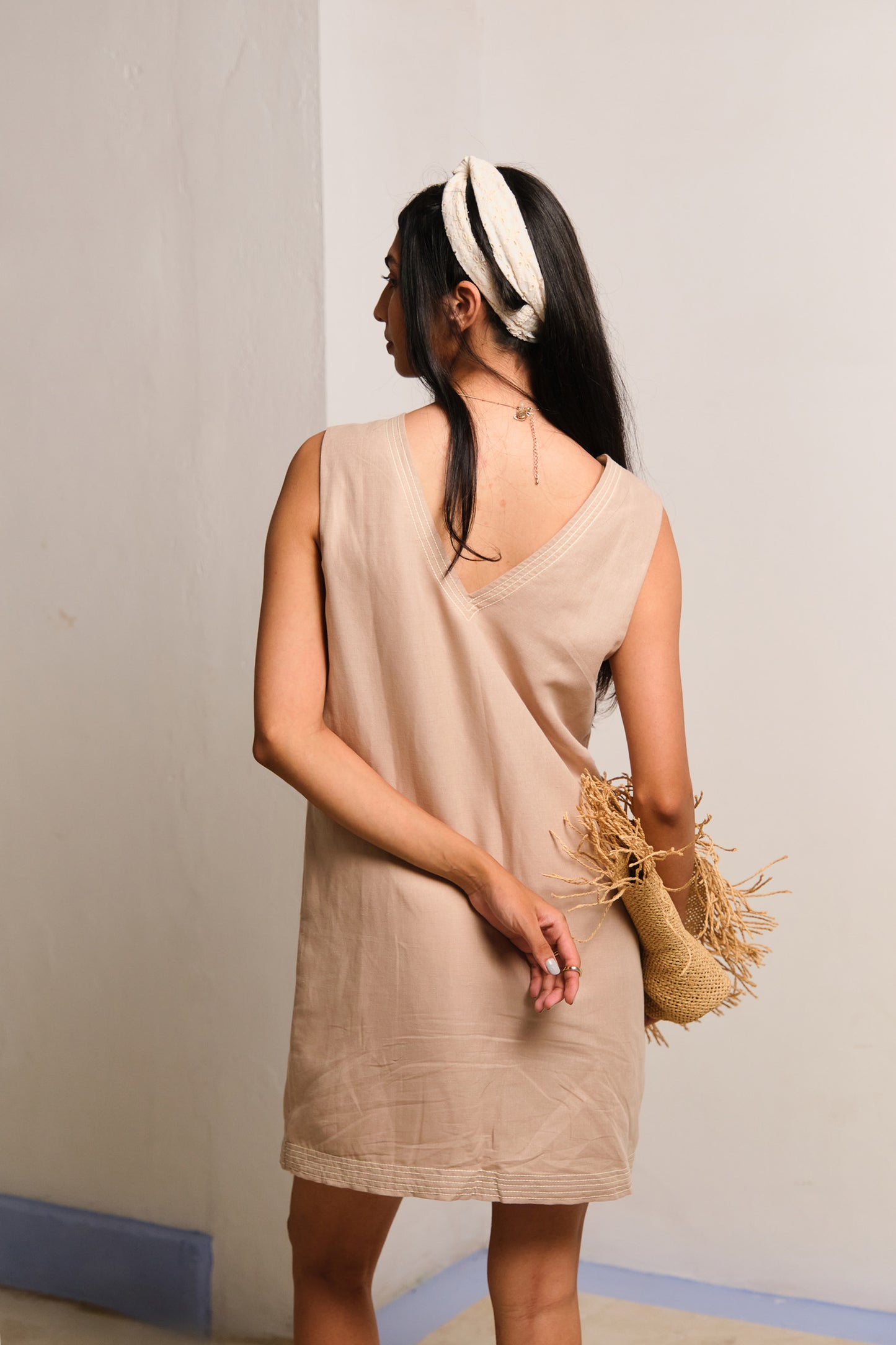 SAND MINI DRESS