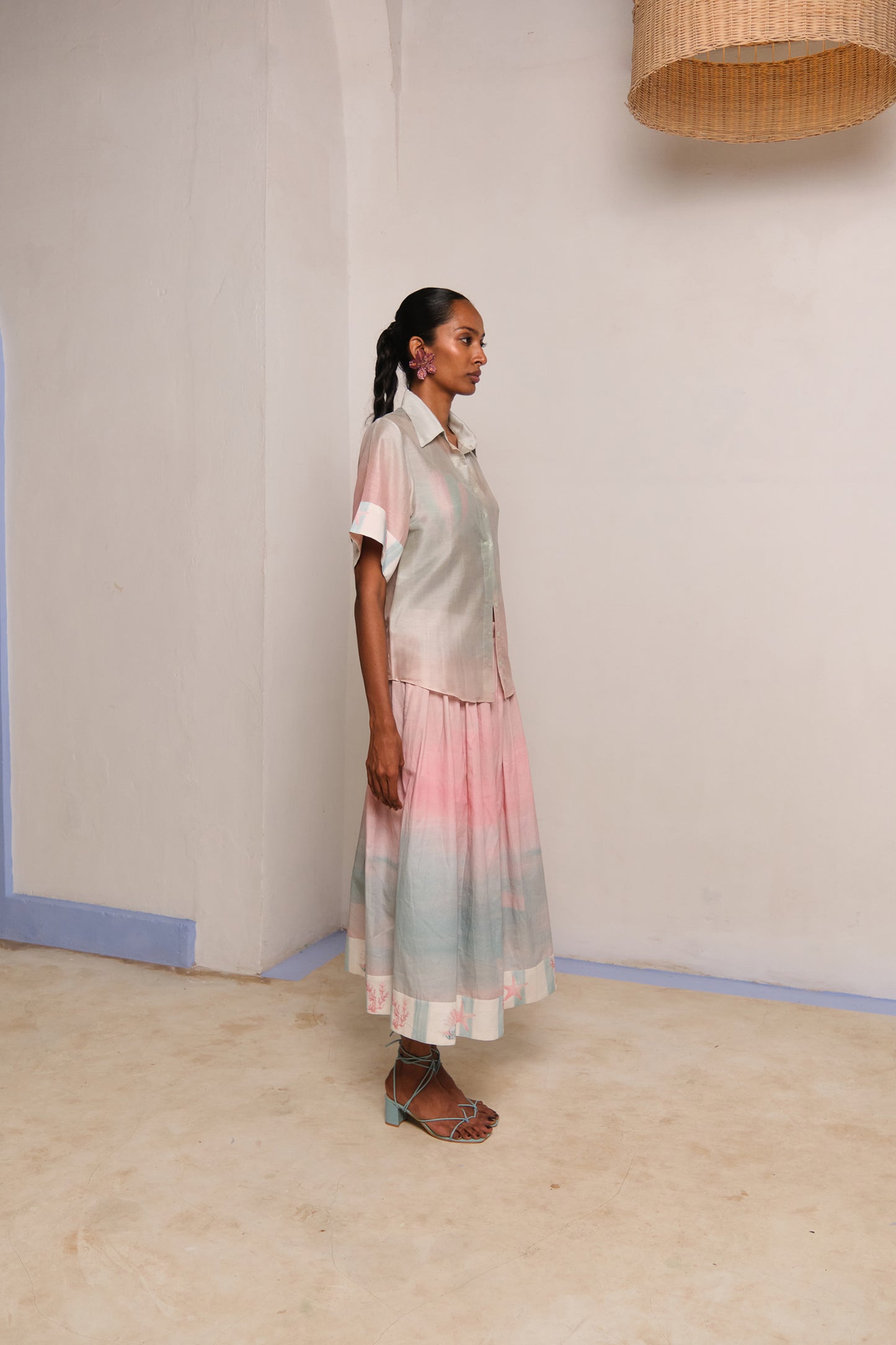 OCEAN MIST SILK SHIRT