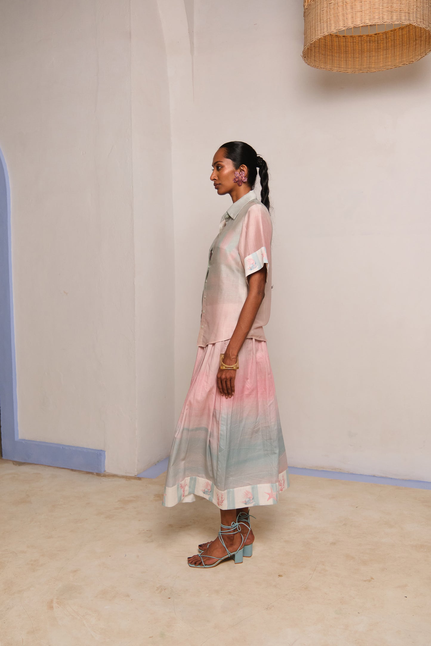 OCEAN MIST SILK SHIRT