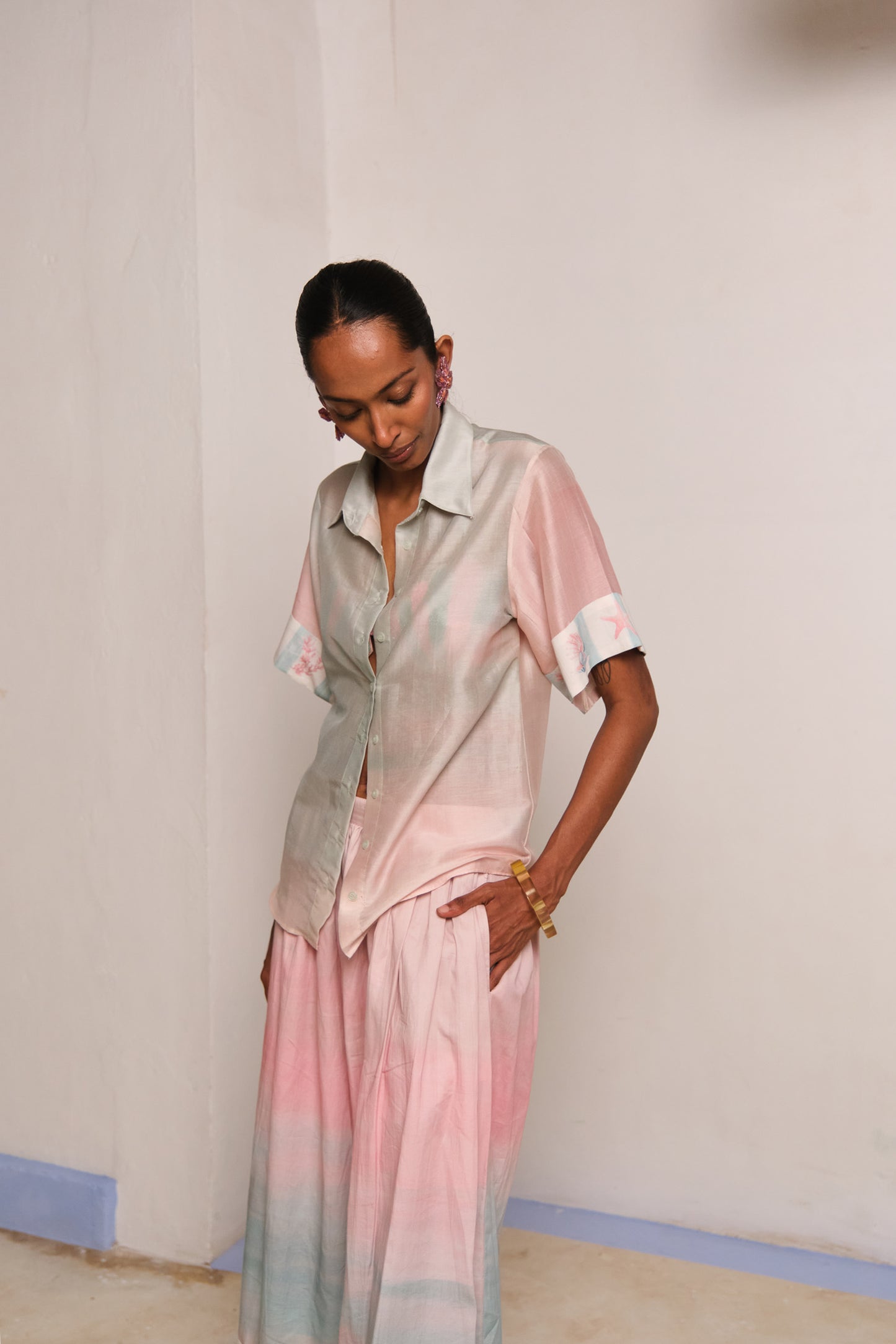 OCEAN MIST SILK SHIRT