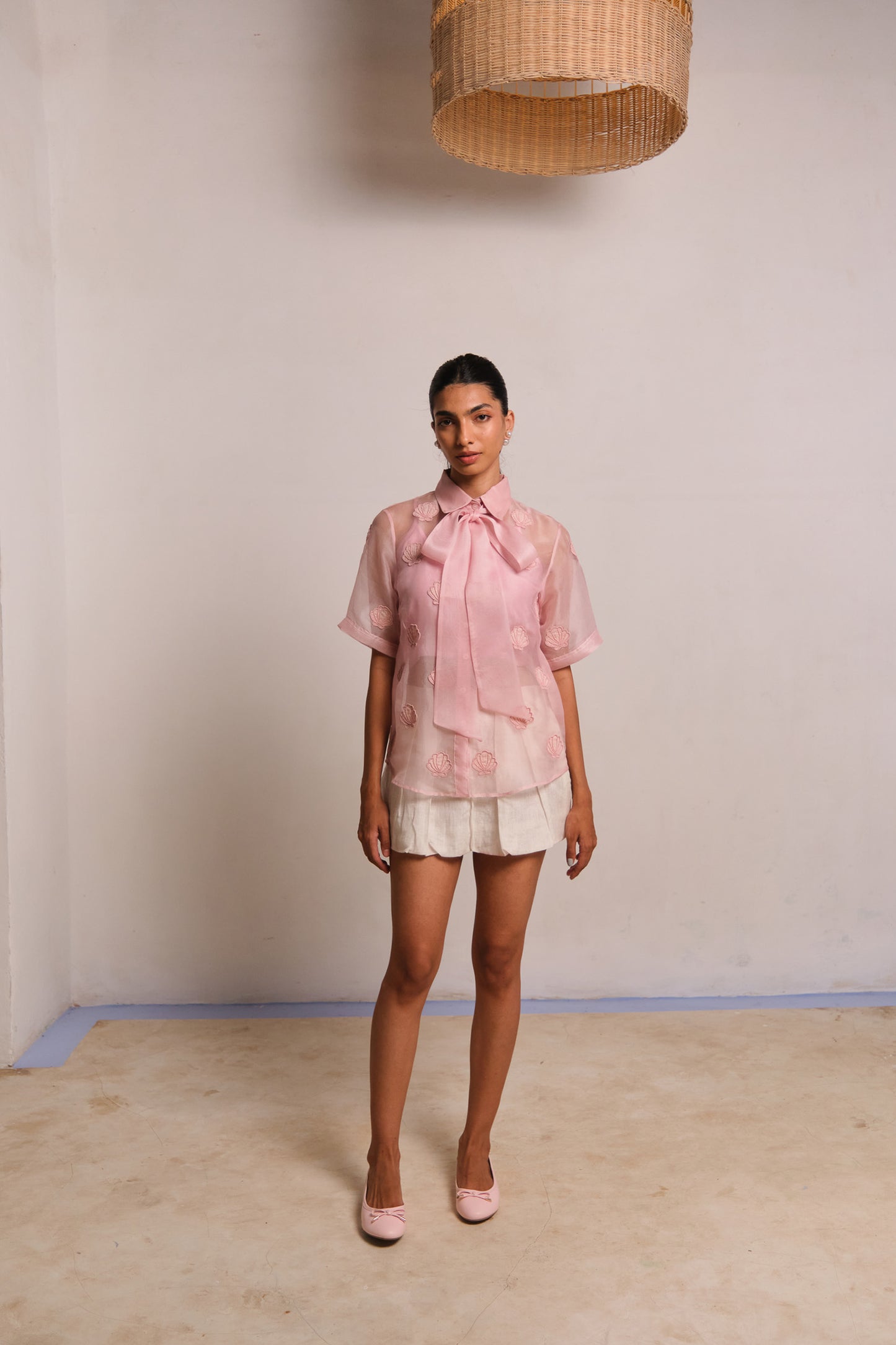 SEA SHELLS ORGANZA SHIRT