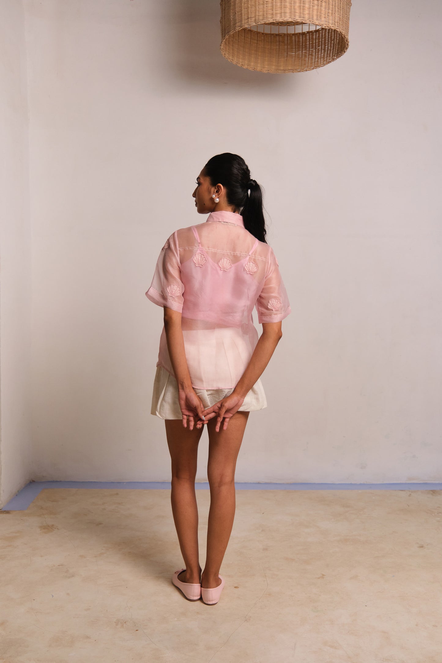 SEA SHELLS ORGANZA SHIRT
