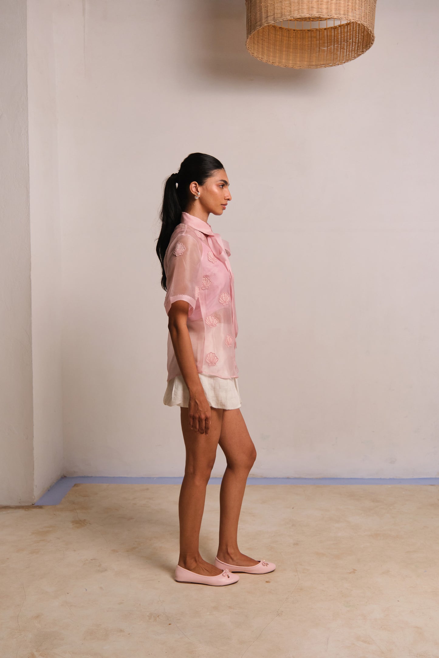 SEA SHELLS ORGANZA SHIRT