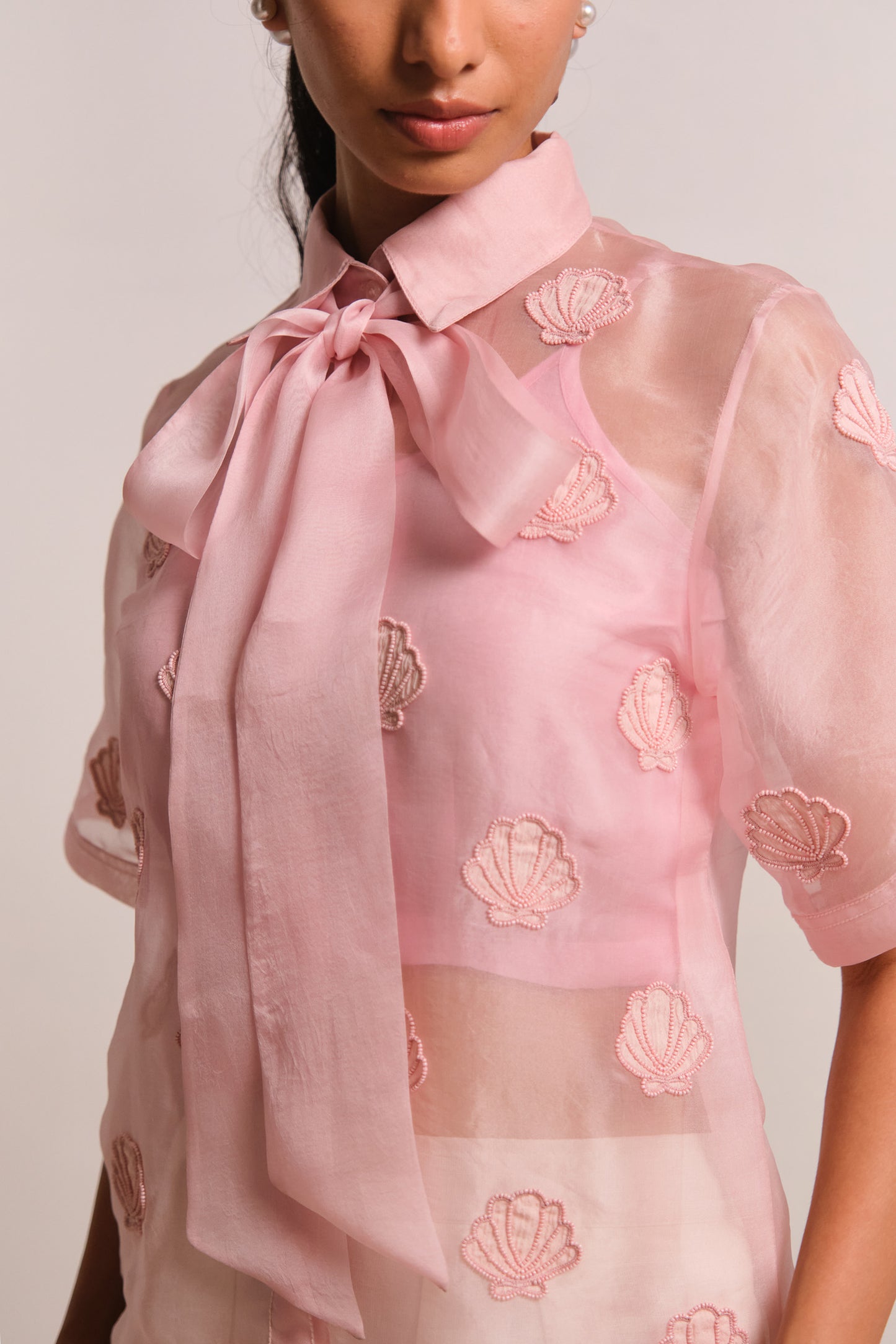 SEA SHELLS ORGANZA SHIRT