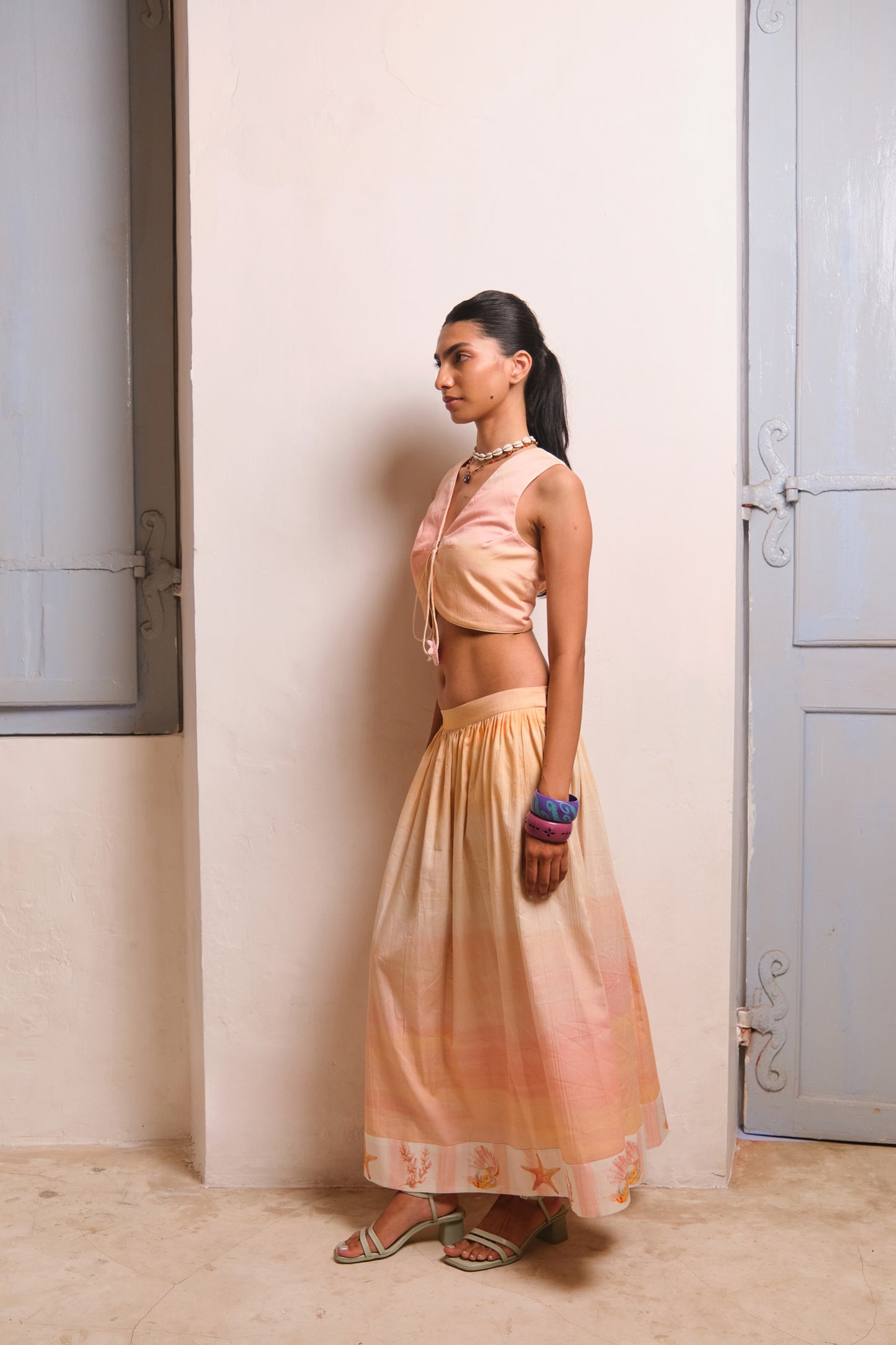 YELLOW REEF SKIRT SET