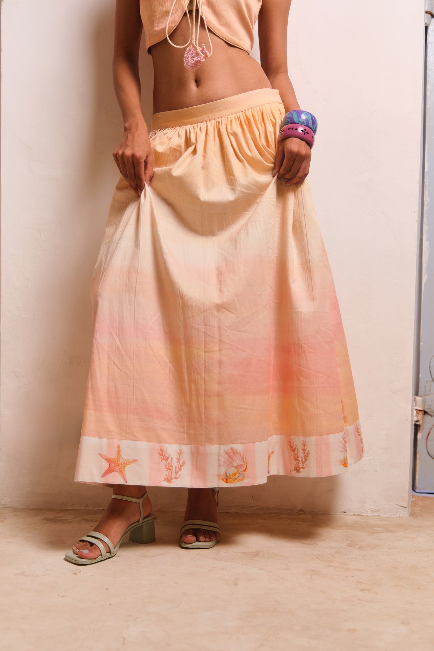 YELLOW REEF SKIRT SET