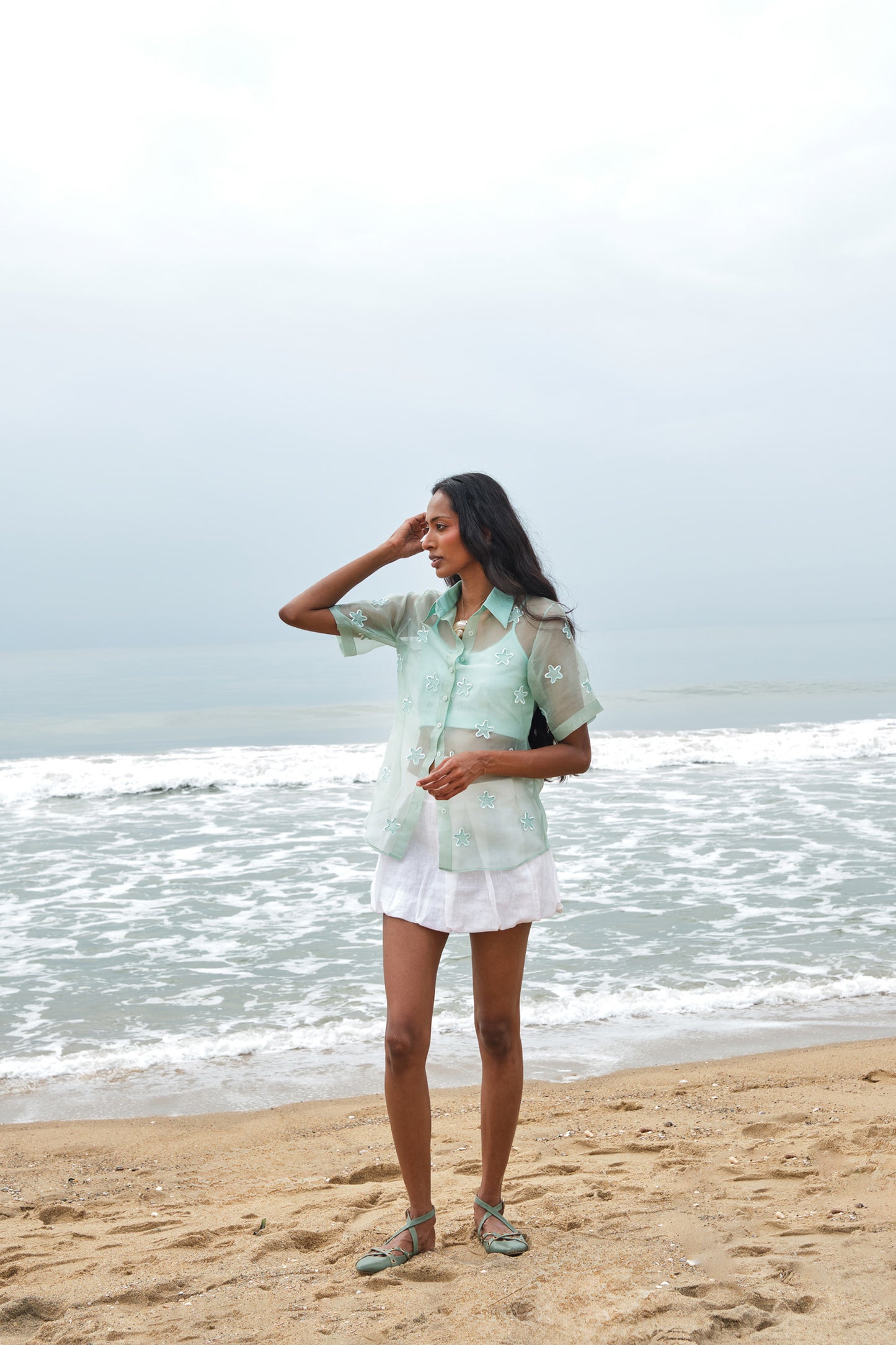 STAR FISH ORGANZA SHIRT