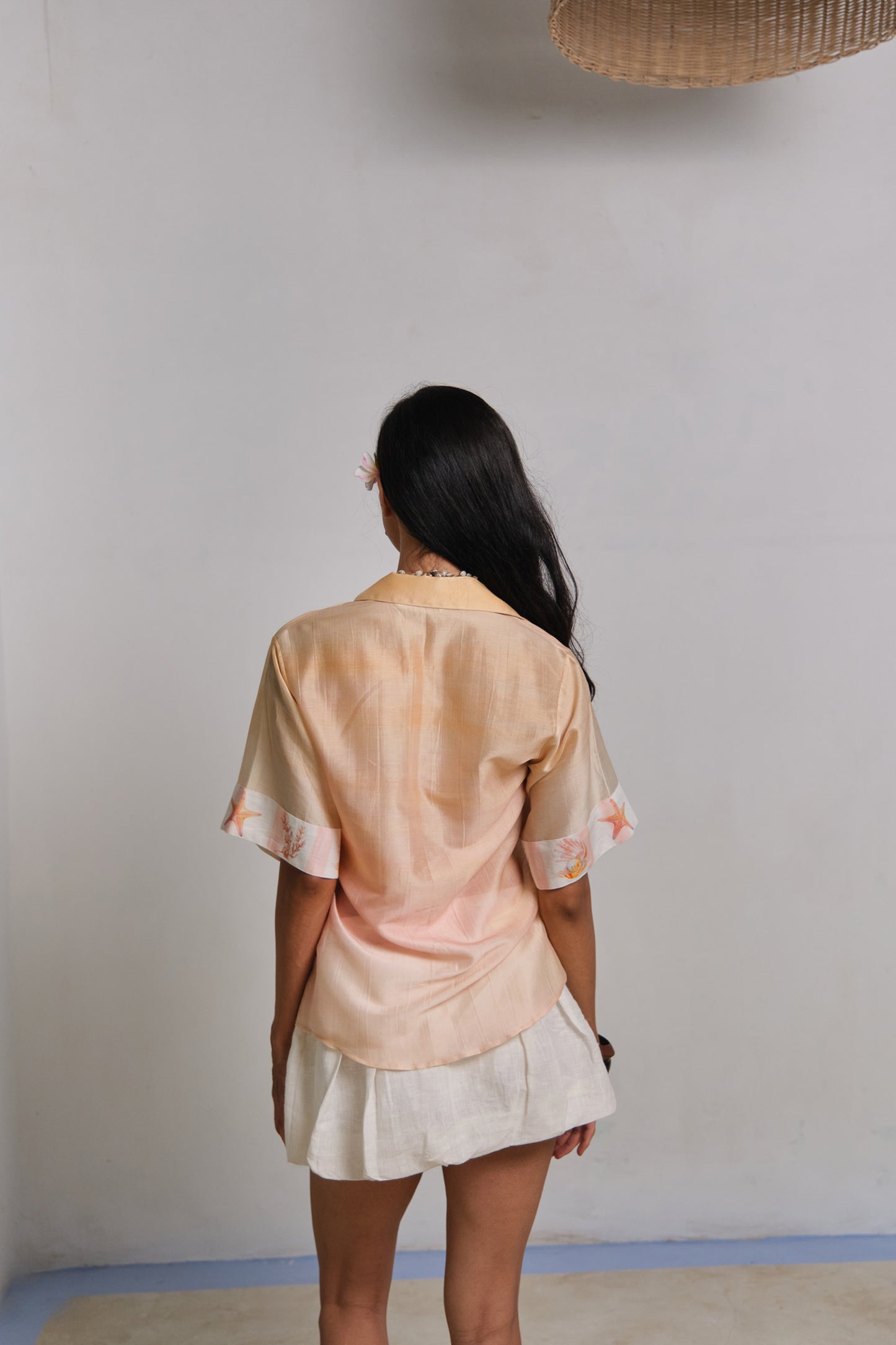 YELLOW REEF SILK SHIRT