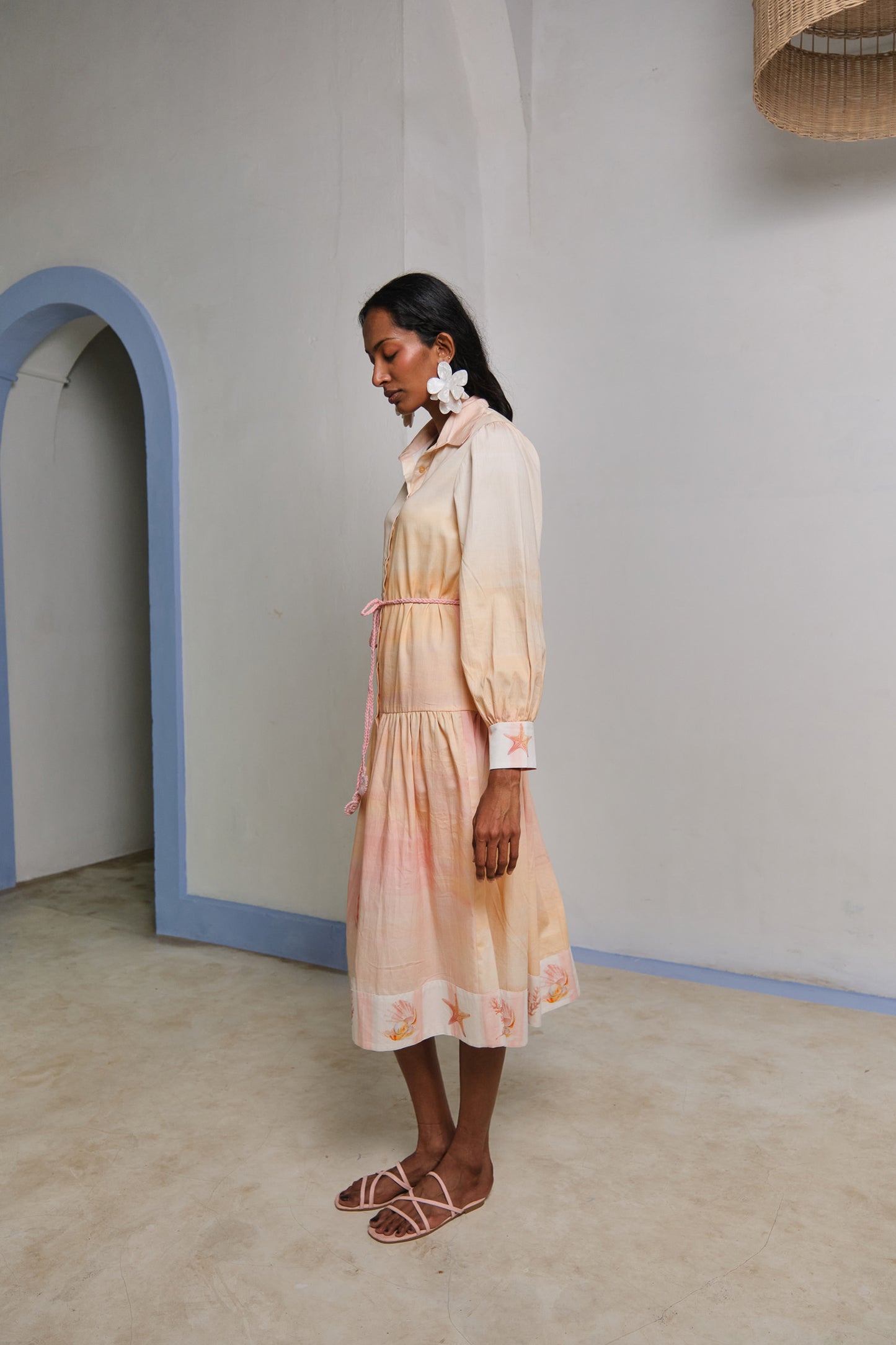 YELLOW REEF SHIRT DRESS