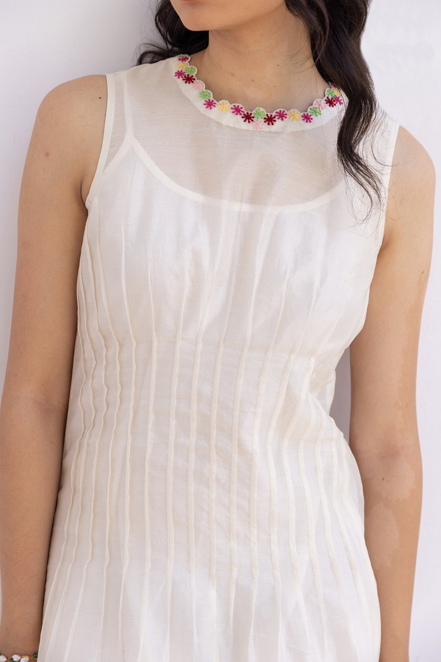 LANTANA WAIST TUCK DRESS WITH SLIP
