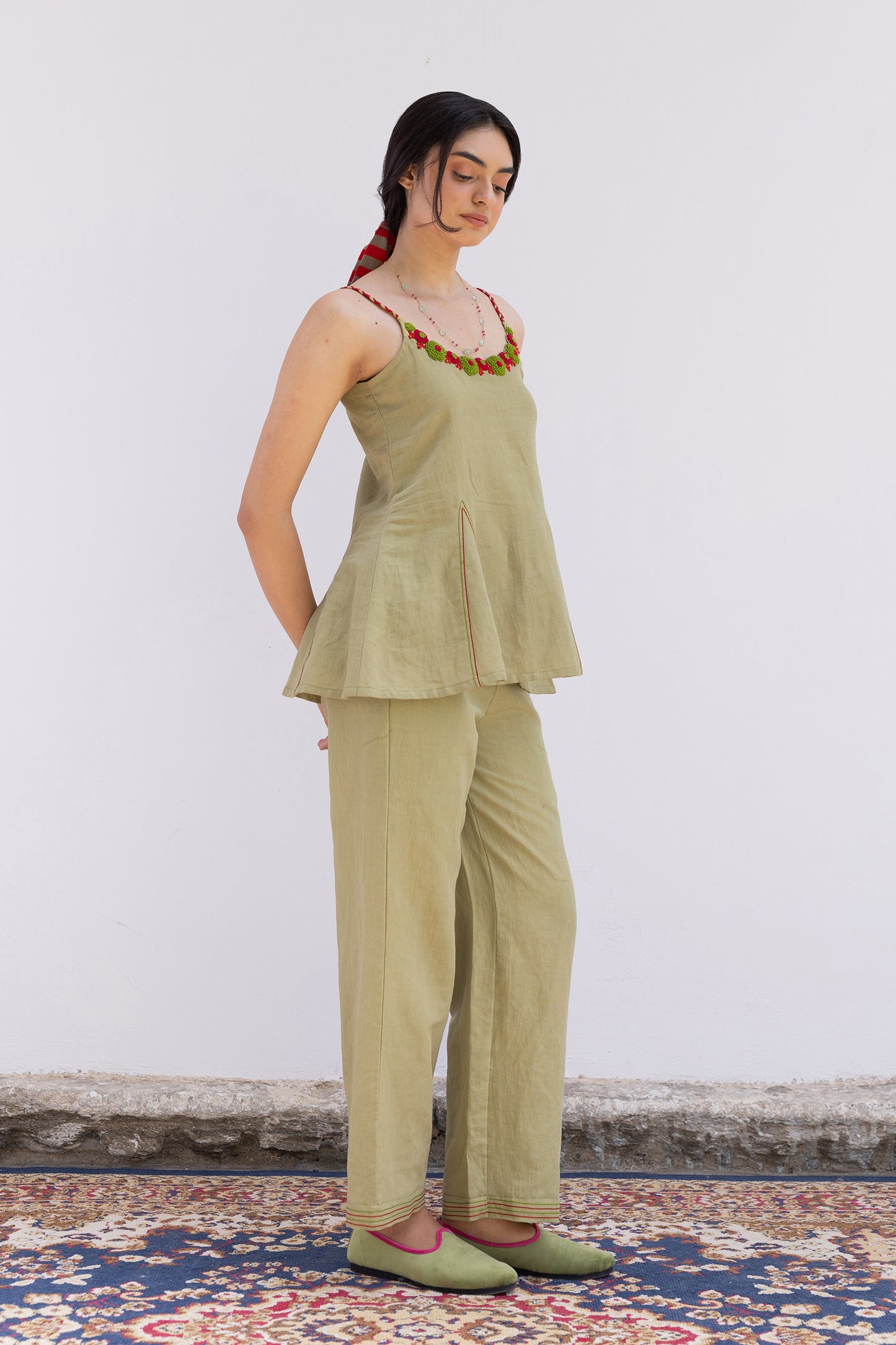 GREEN MARIGOLD MATCHING SET