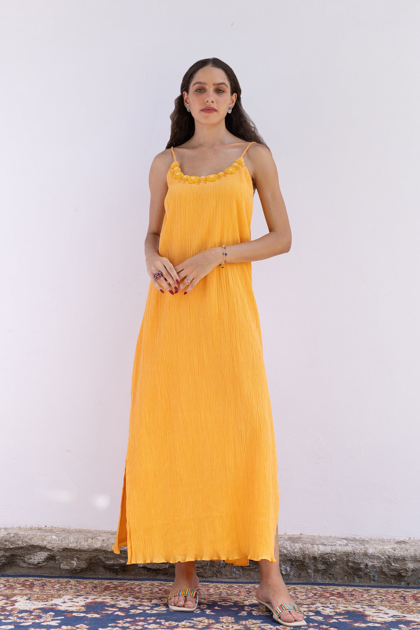 MANGO MARIGOLD SLIT DRESS