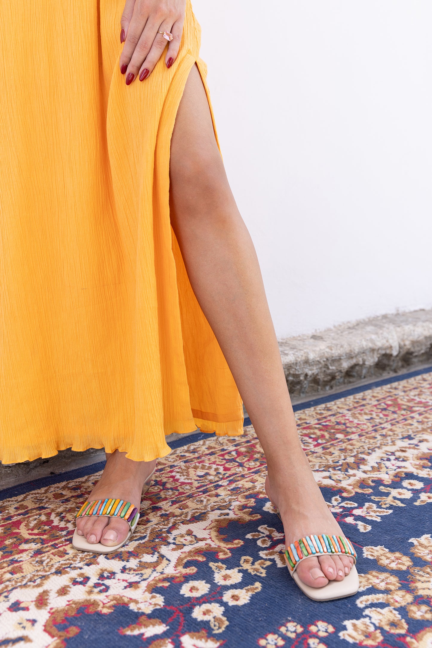 MANGO MARIGOLD SLIT DRESS