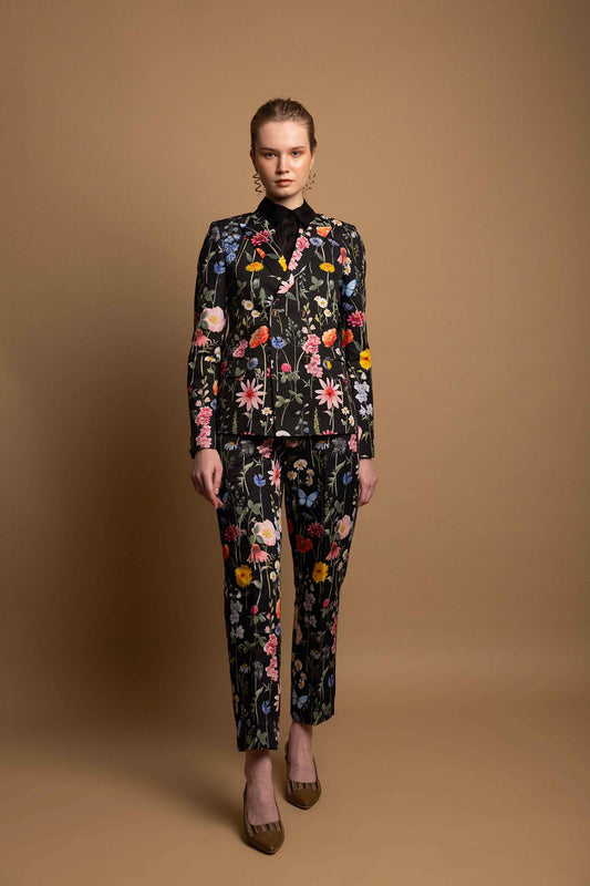 BLACK BLOSSOM POWER SUIT SET