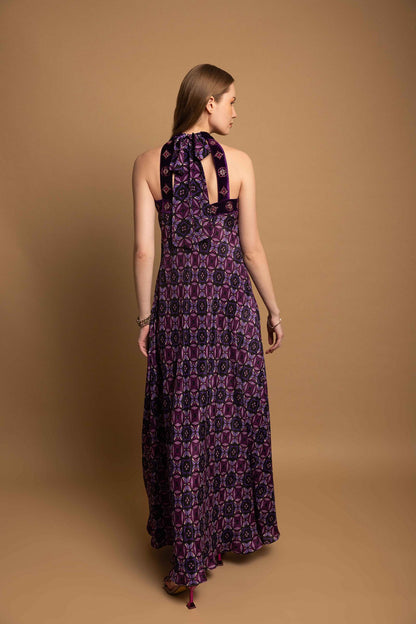 SHARP VIOLET CREPE DRESS