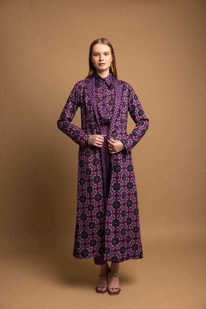 SHARP VIOLET LONG COAT