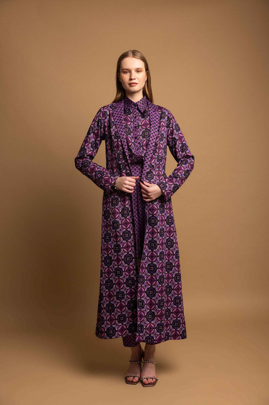 SHARP VIOLET LONG COAT