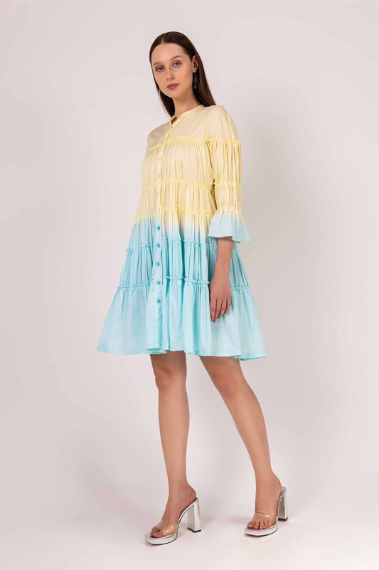 Iris Water Shaded Tier Dress