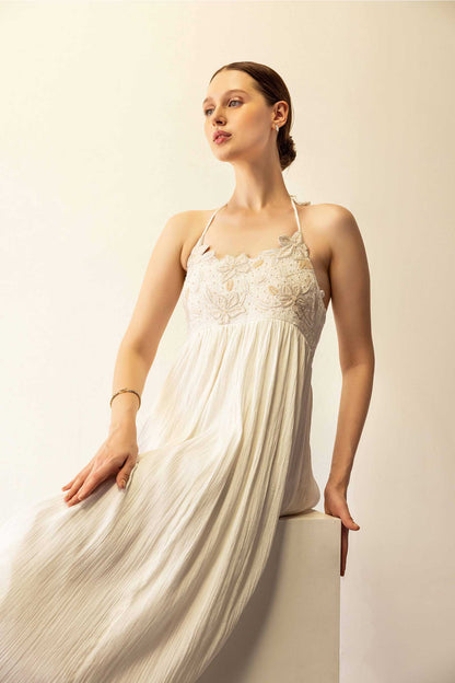 WHITE SCARLET GOWN