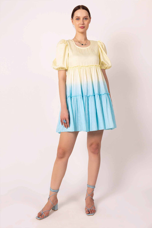 Iris Shaded Mini Tier Dress