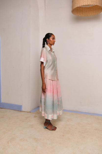 OCEAN MIST SILK SHIRT