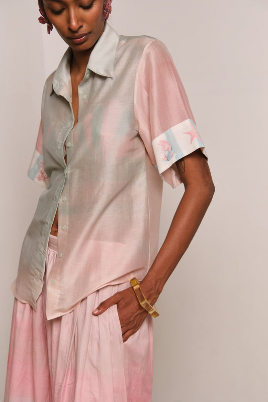 OCEAN MIST SILK SHIRT
