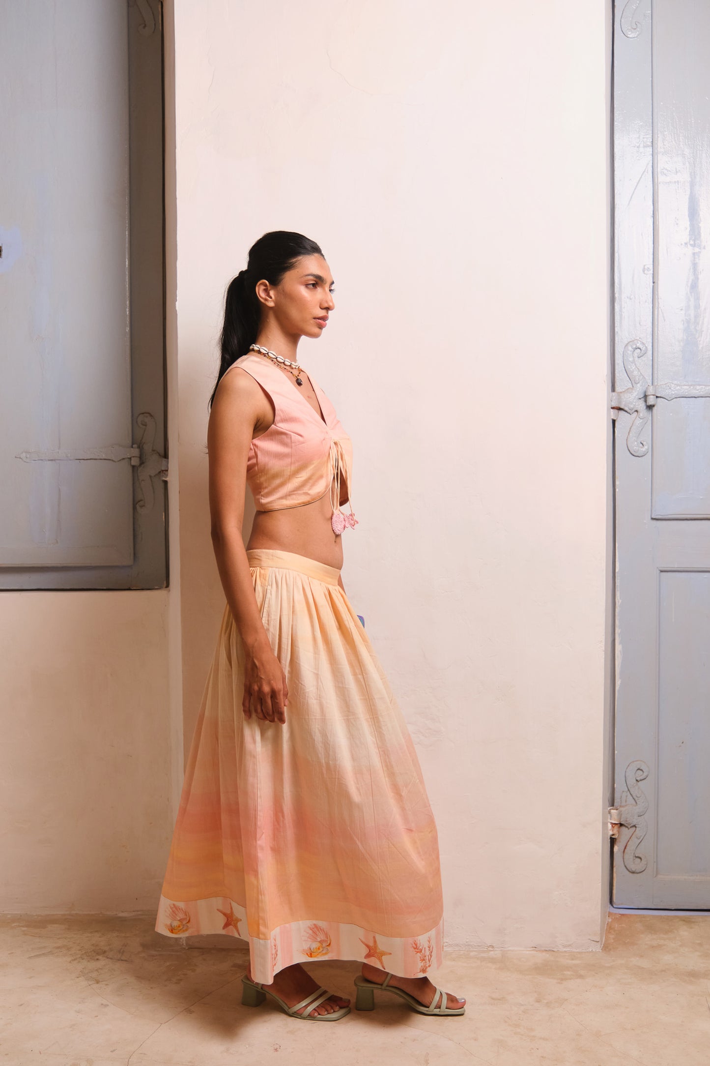 YELLOW REEF SKIRT SET