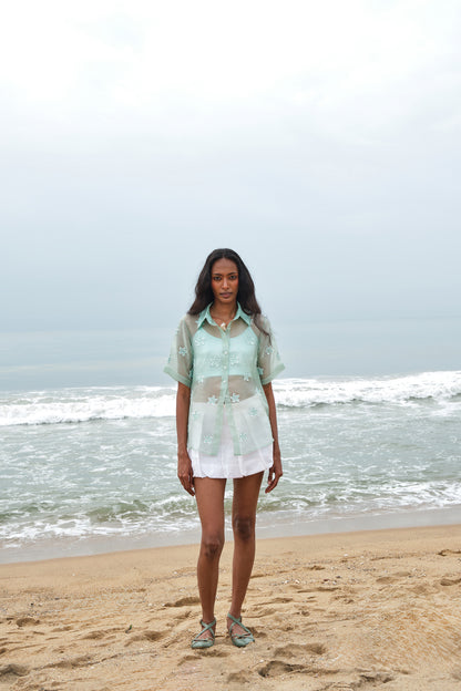 STAR FISH ORGANZA SHIRT