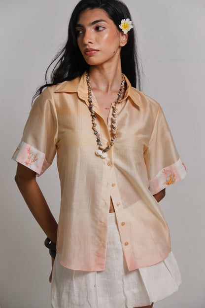 YELLOW REEF SILK SHIRT