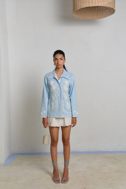 AZURE LINEN JACKET