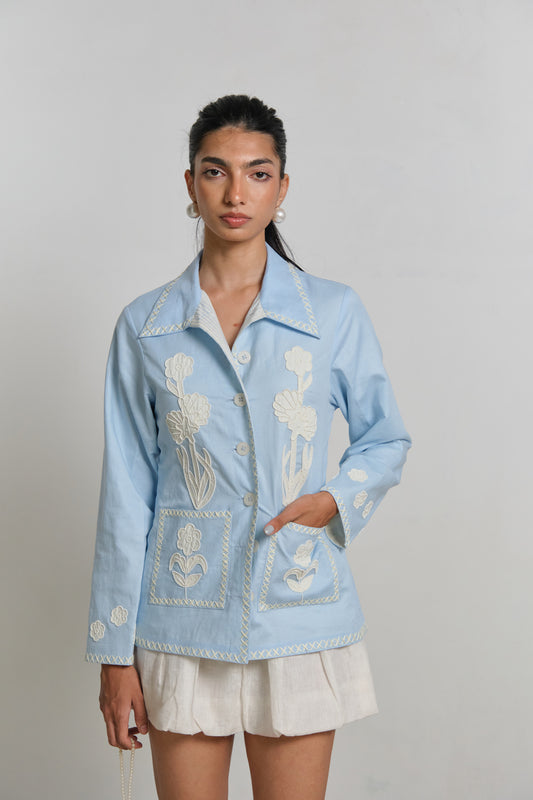 AZURE LINEN JACKET