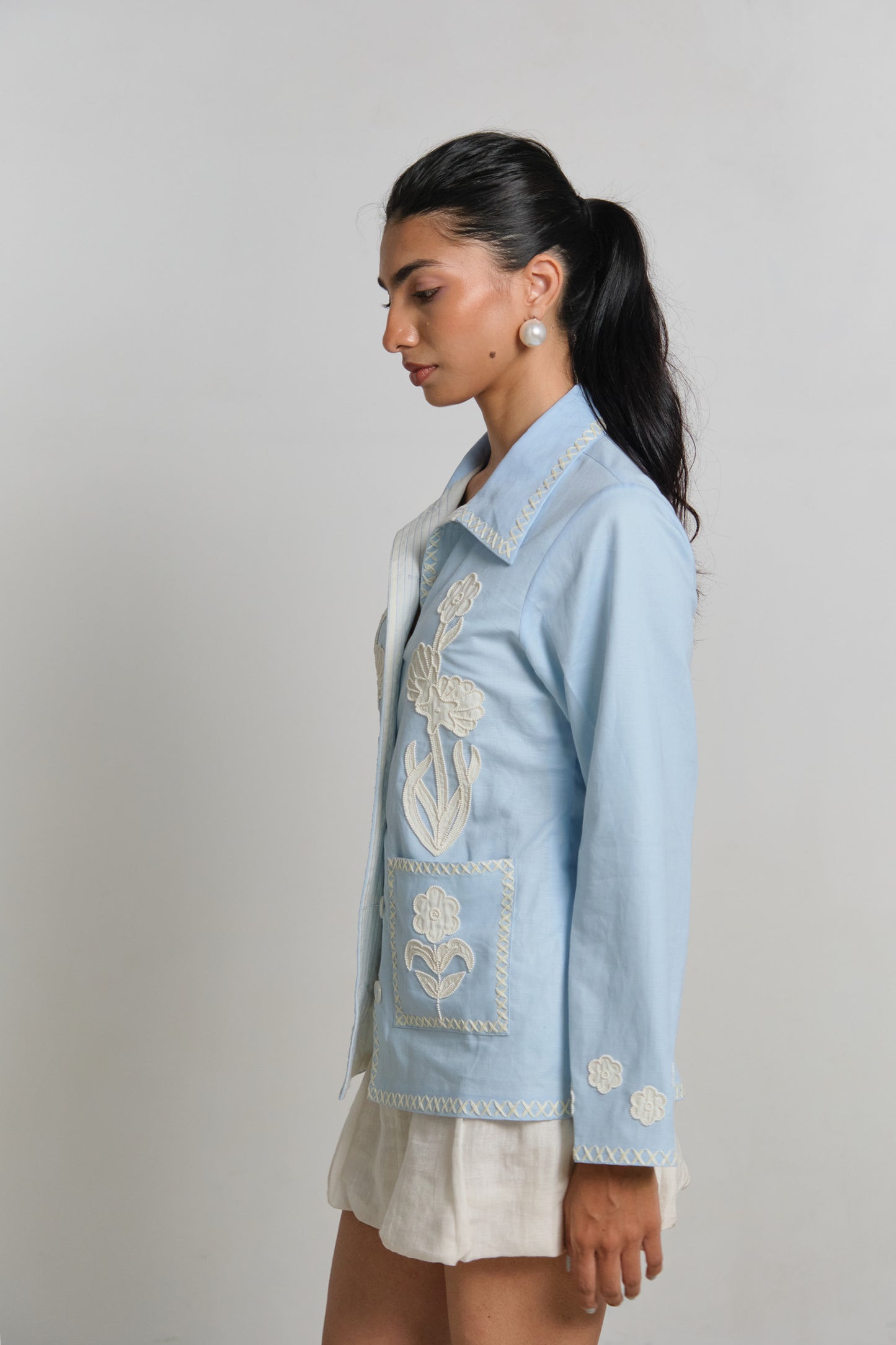AZURE LINEN JACKET
