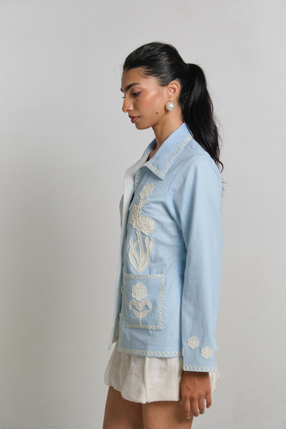 AZURE LINEN JACKET