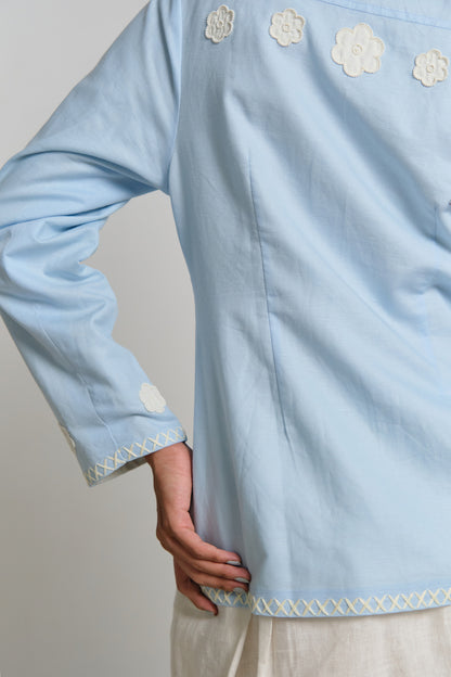 AZURE LINEN JACKET