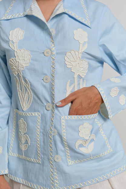 AZURE LINEN JACKET