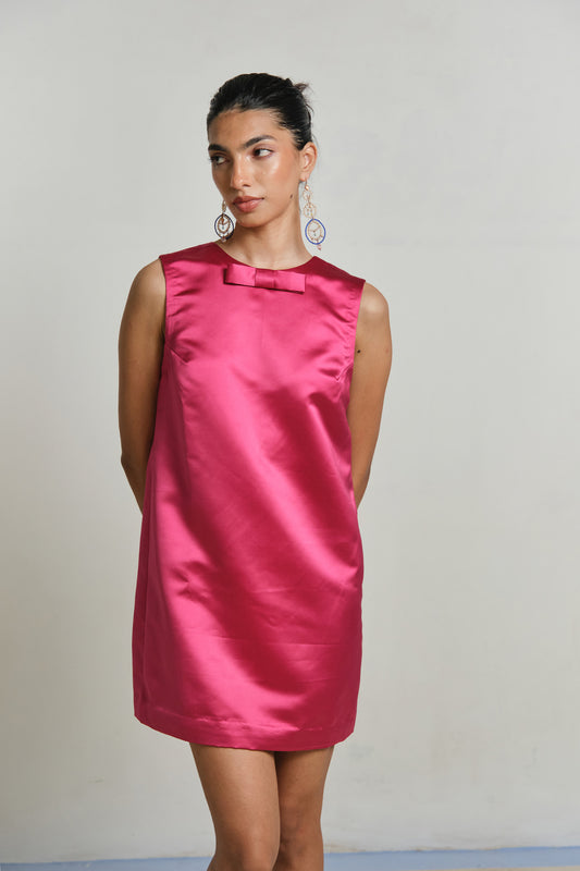 METALLIC SHIFT DRESS